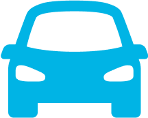A blue car icon for novated leasing.