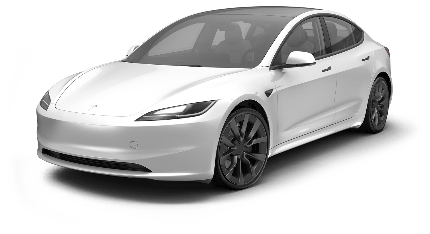 Tesla model 3 in white